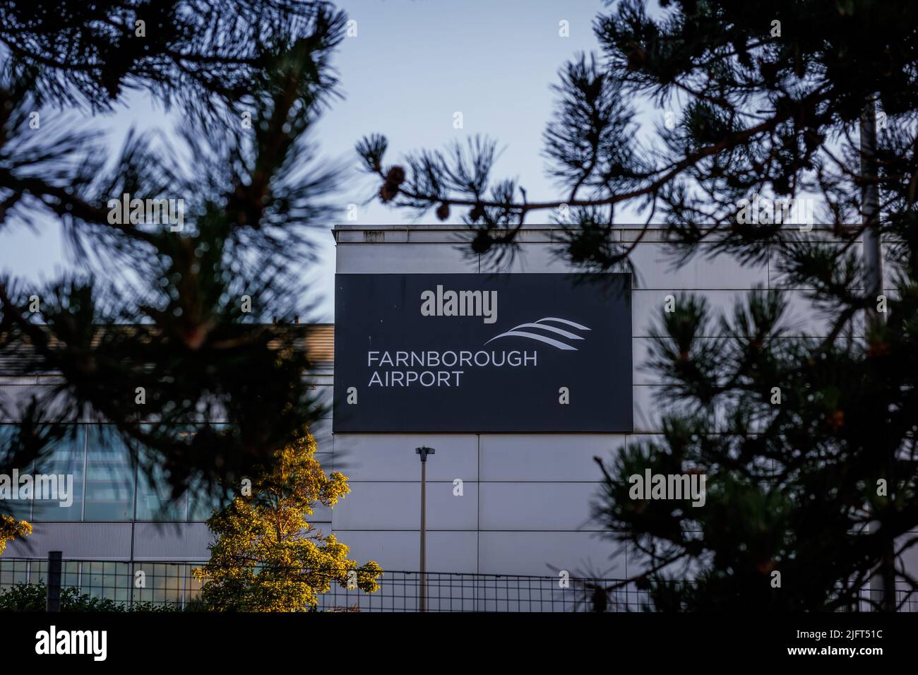 Farnborough Airport Sign Stock Photo Alamy