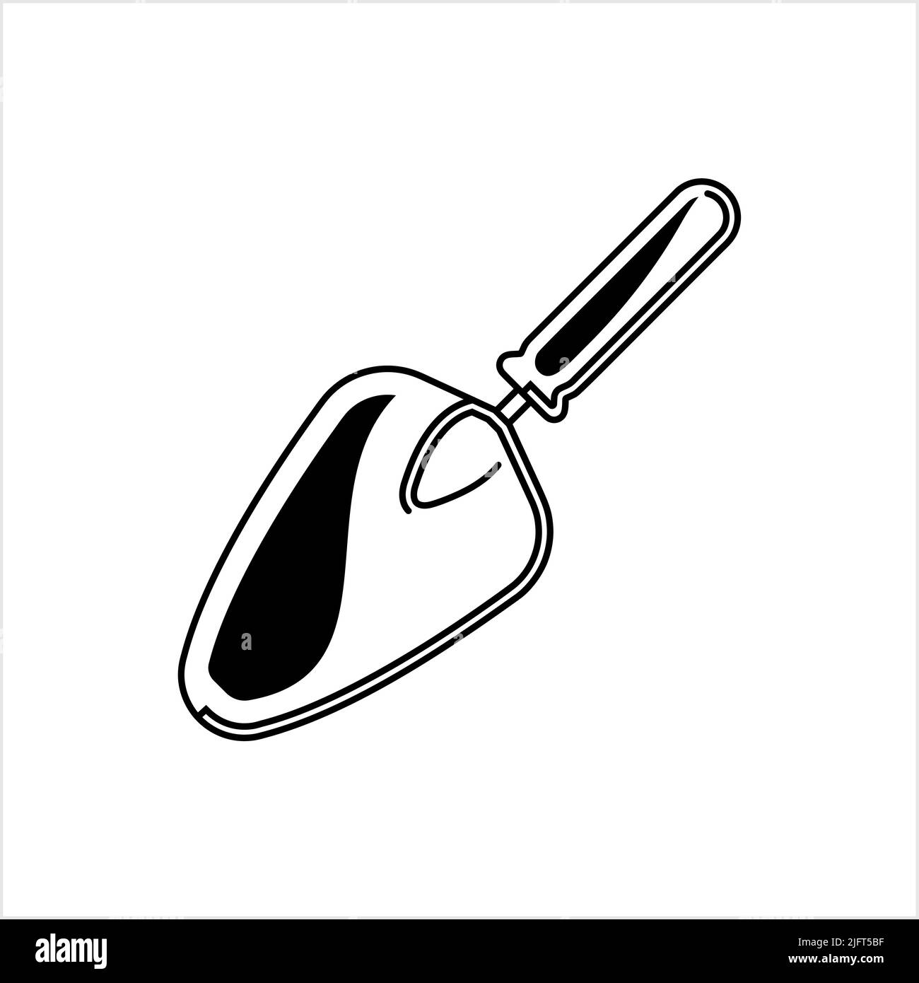 Trowel Icon, Trowel Vector Art Illustration Stock Vector Image & Art