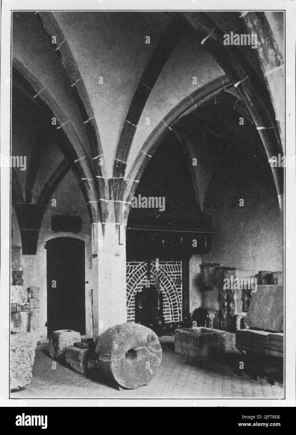 The interior of the Gemeentemuseum then located here (1910-1974), in the Mariënburg Chapel Stock Photo
