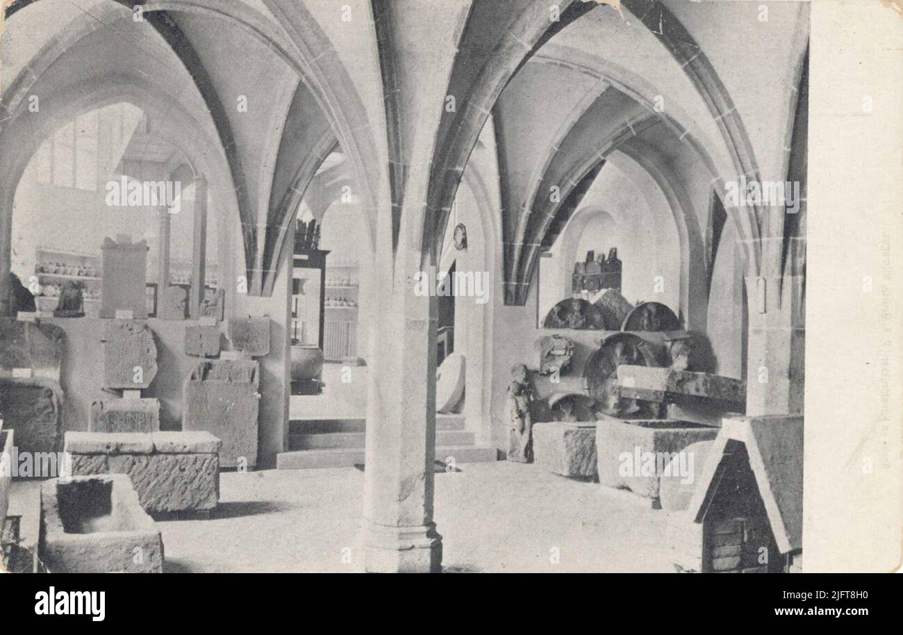 The interior in the then-based Gemeentemuseum (1910-1974) in the Mariënburg Chapel Stock Photo