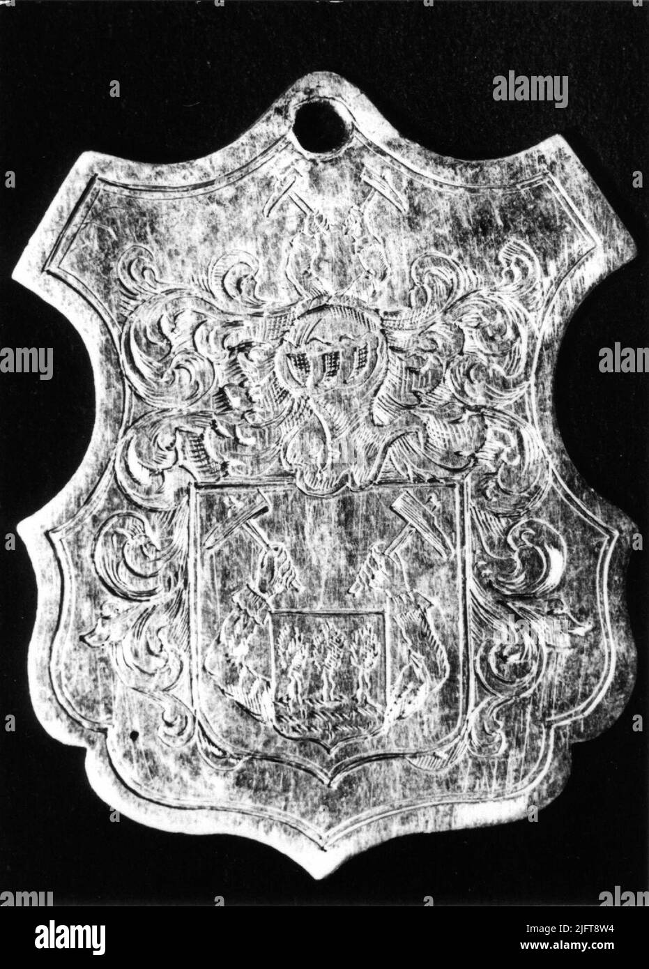 Silver shield (dating from 1717) by Jan Hamerslag, old master of the