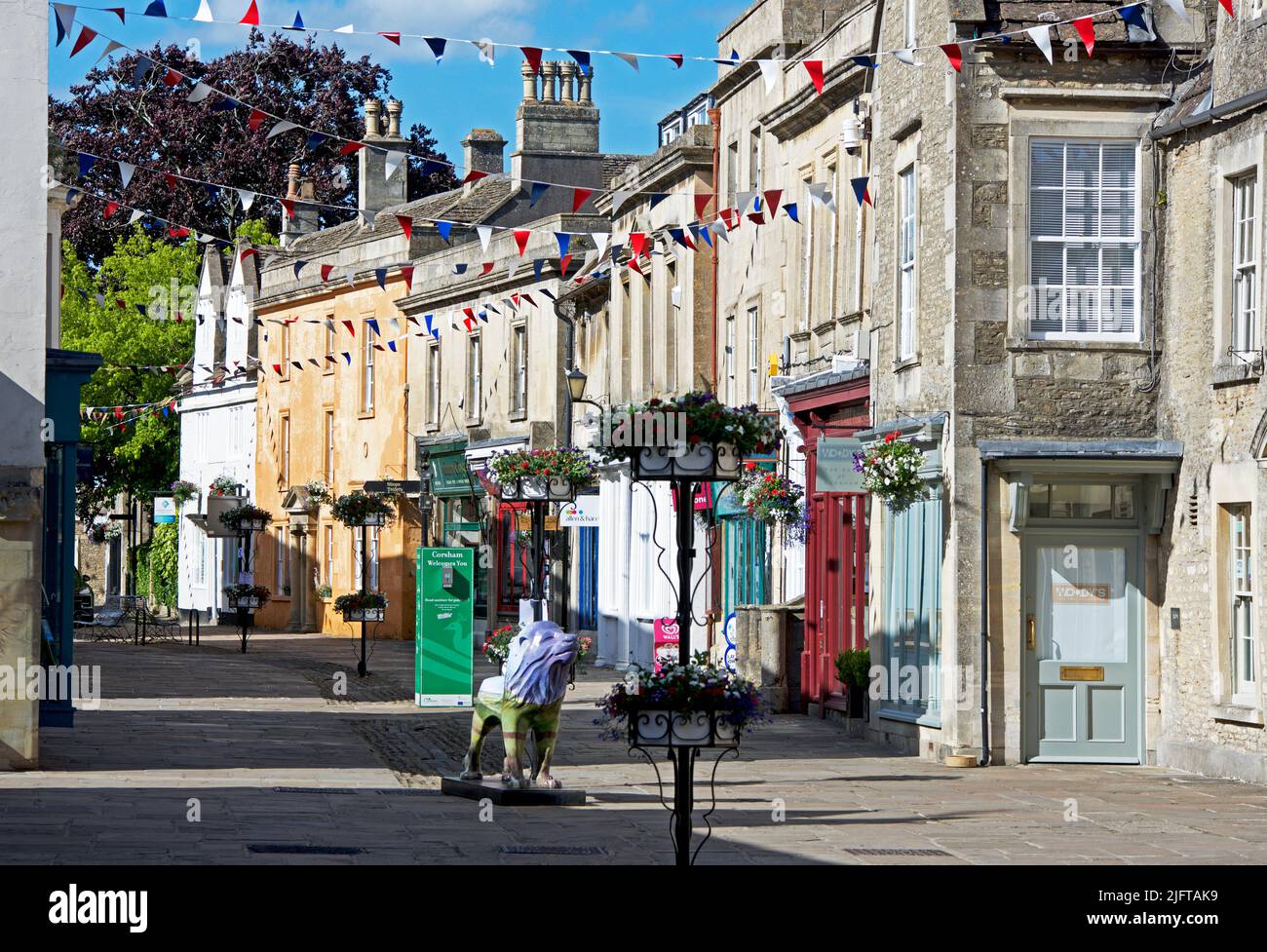 The High Street in Corsham, Wiltshire, England UK Stock Photo
