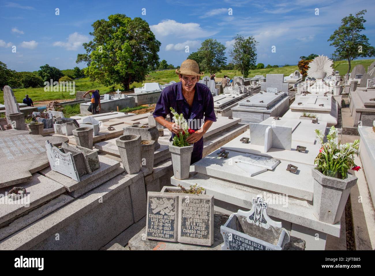Cuba, Cienfuegos. Cementerio Toman Aceo is now a national monument.It was set up in 1923 with the money from Tomas Aceo as cemetary for the poor peopl Stock Photo