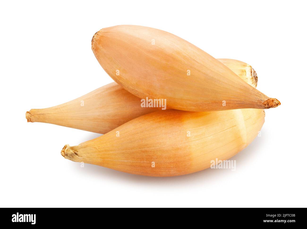 shallots onion path isolated on white Stock Photo