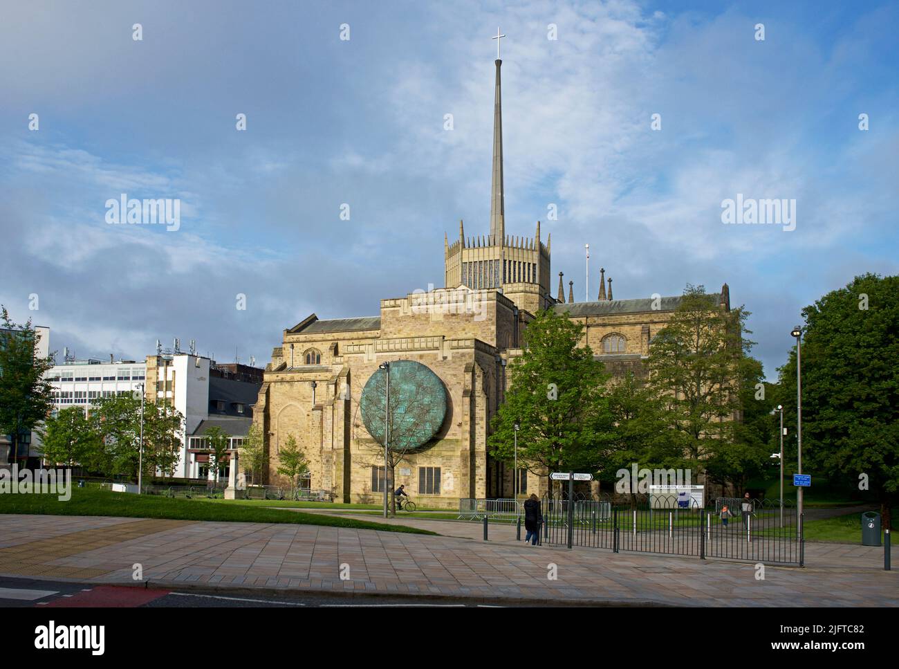 Blackburn Cathedral and Cathedral Square, Blackburn, Lancashire, England UK Stock Photo