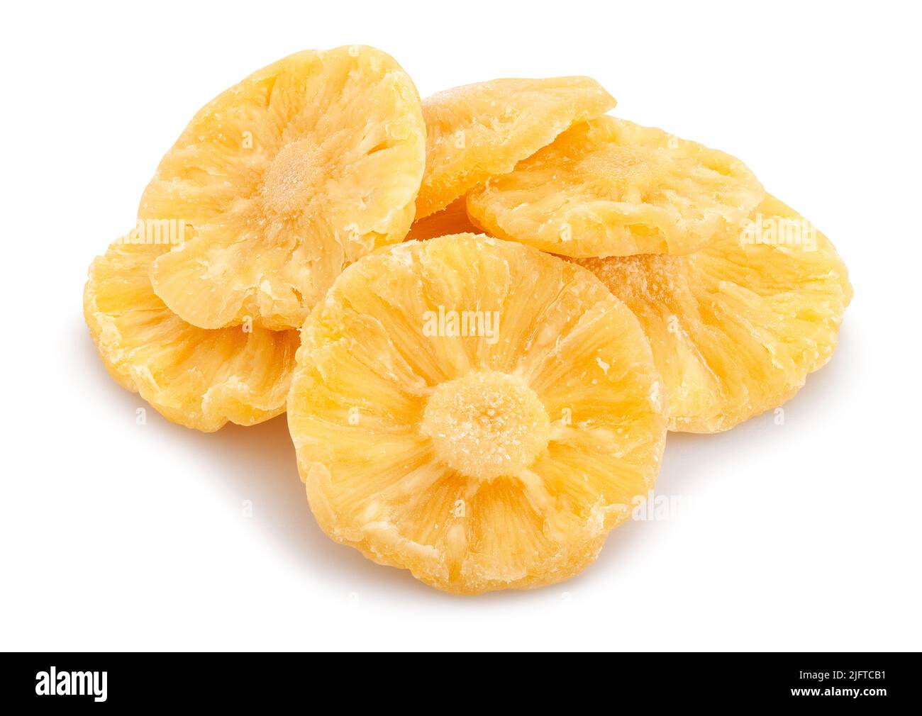 dry pineapple path isolated on white Stock Photo