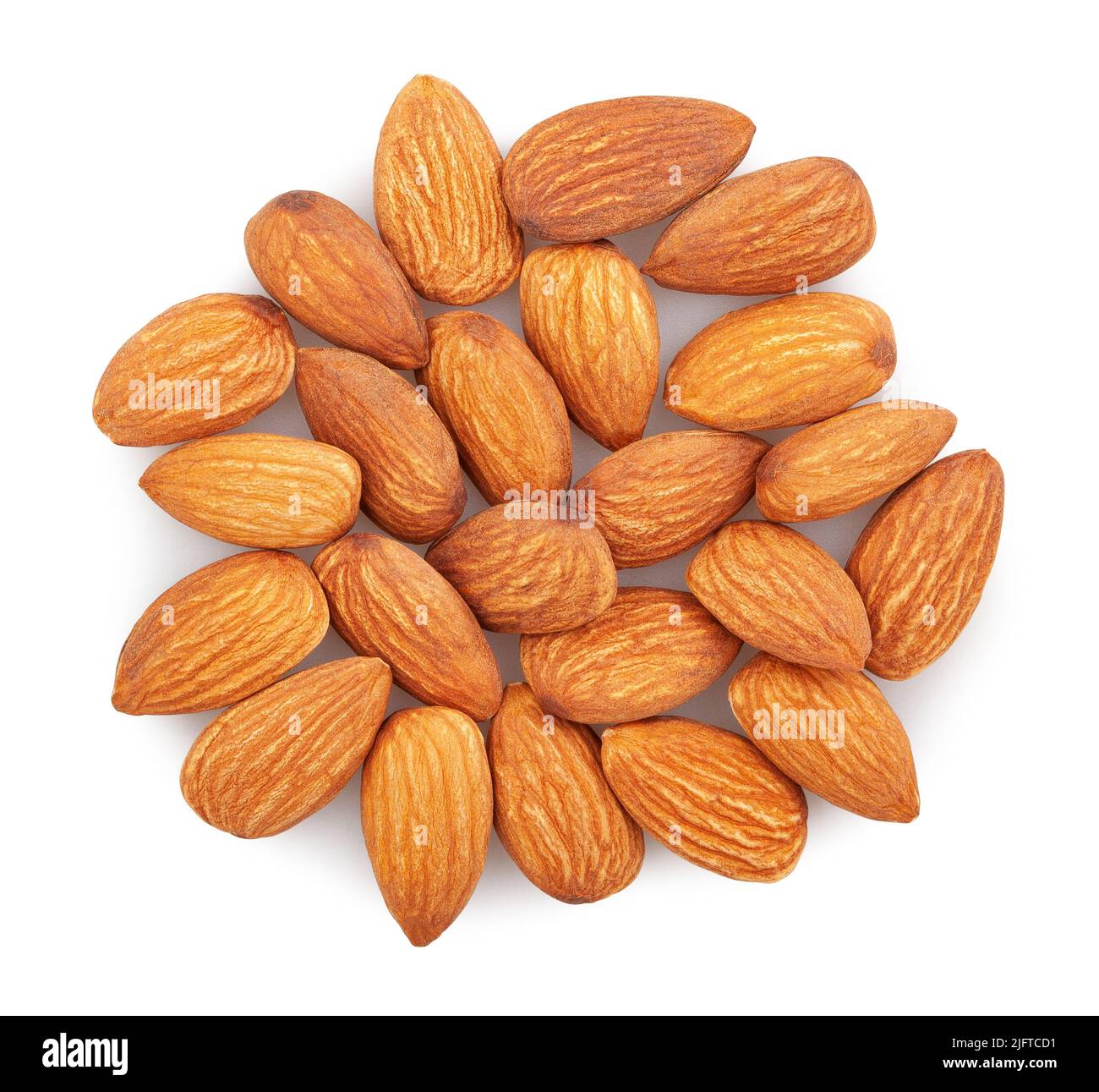 almond path isolated on white Stock Photo