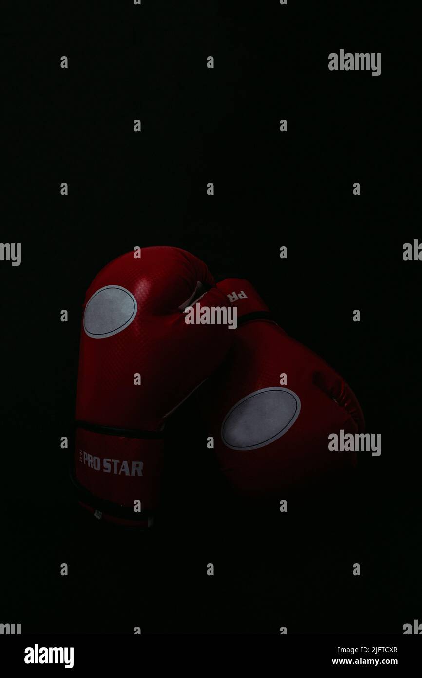 Boxing gloves - Sports equipments - Martial Arts Stock Photo