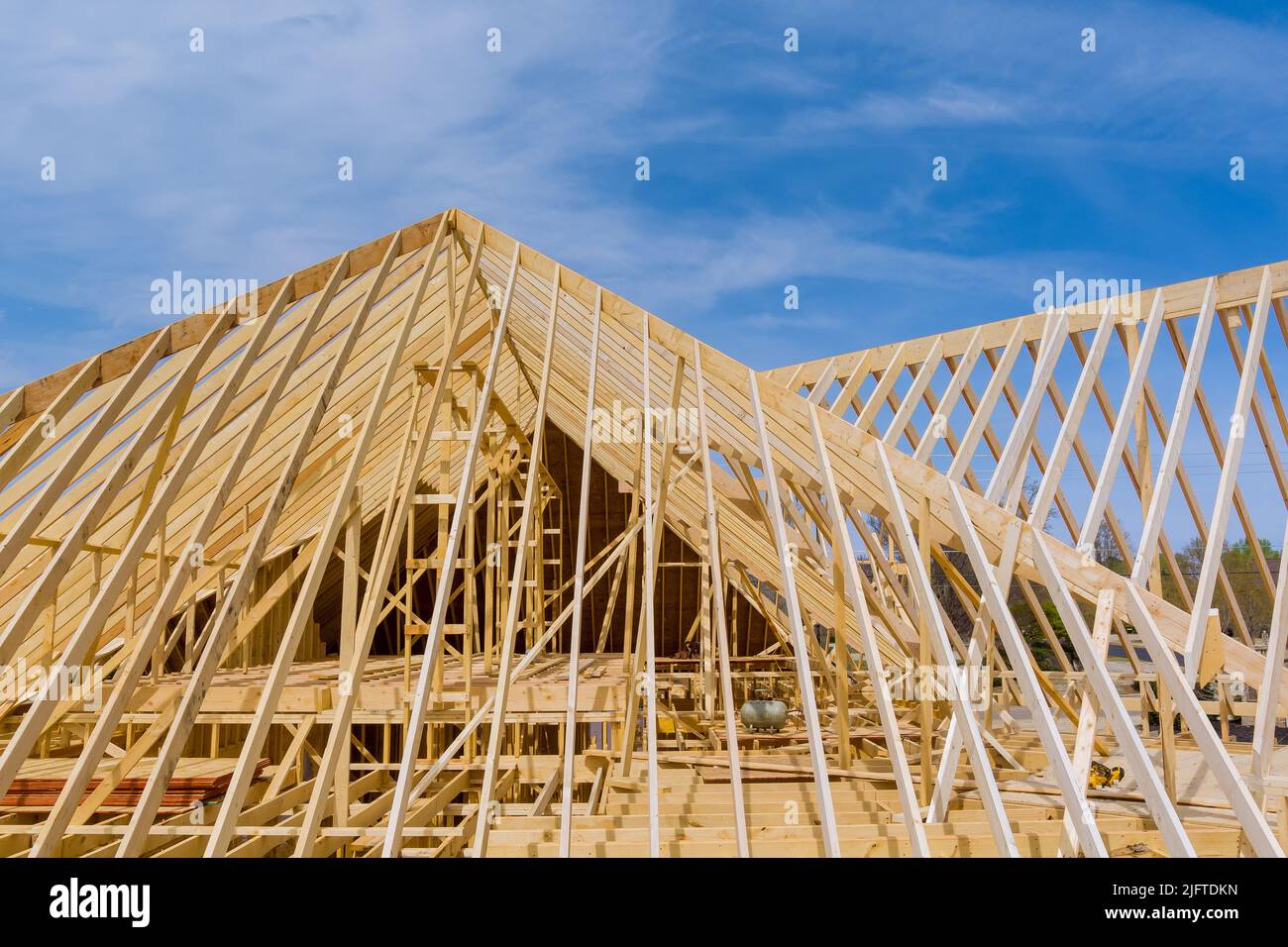 Attic roof trusses hi-res stock photography and images - Page 6 - Alamy, image size:1300x956
