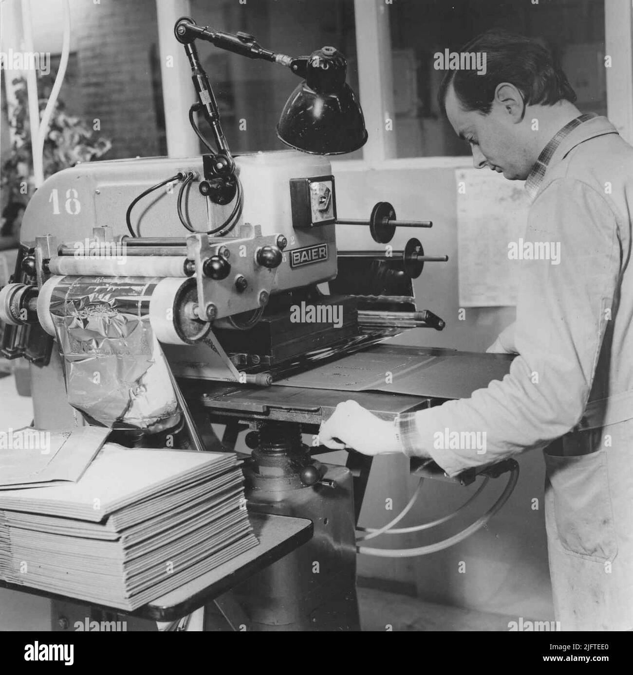 Handbook bindery with BreedWno employee Stock Photo Alamy