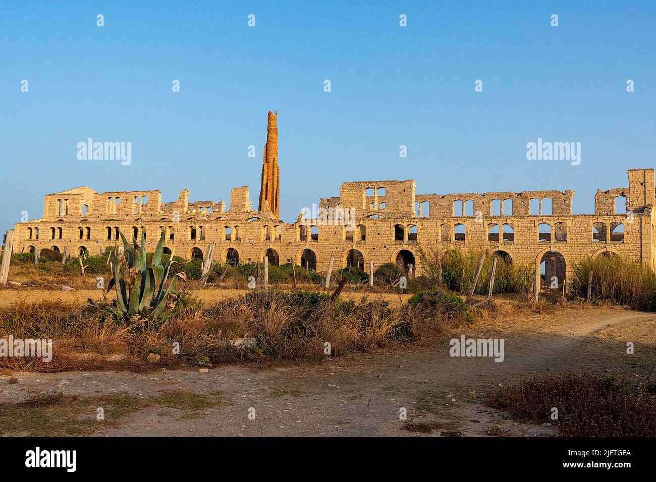 La Fornace Penna is a monument of industrial archeology. It was used as a film set of an episode of the television drama Il Commissario Montalbano Stock Photo