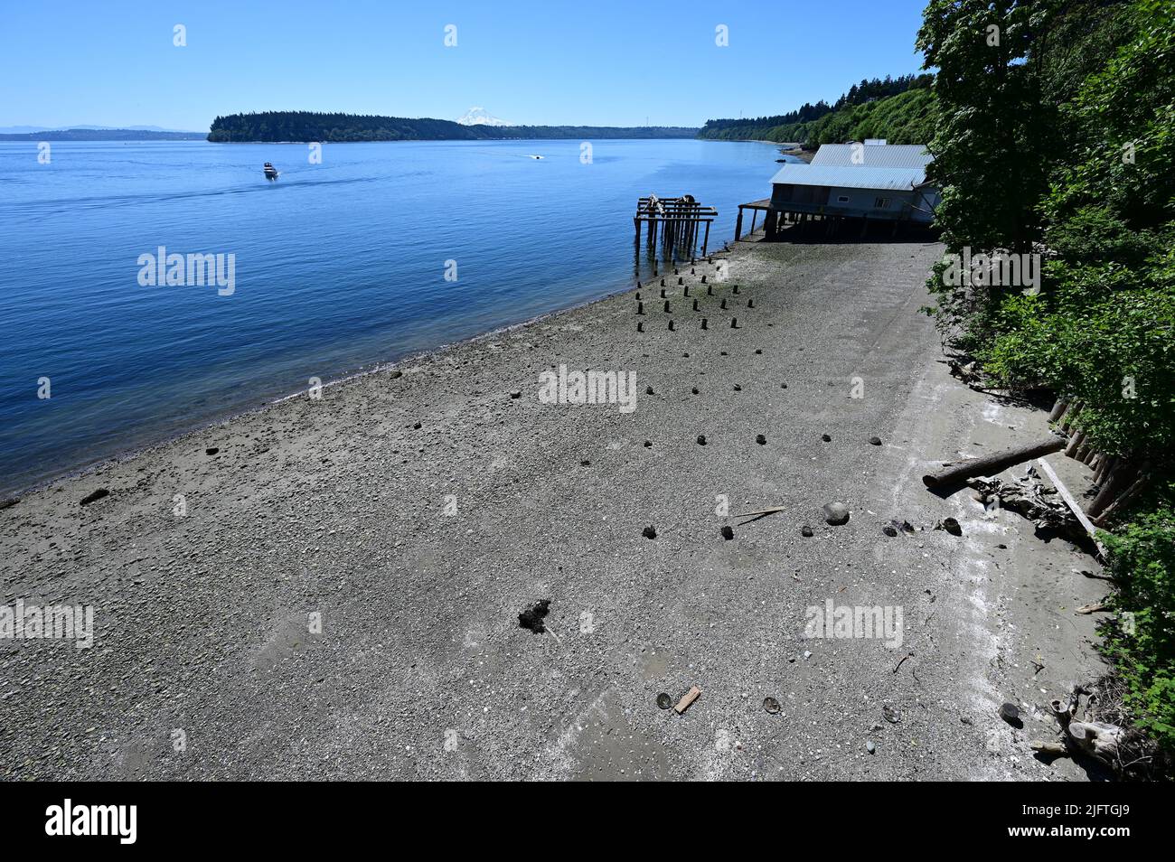 What is left of the old ferry dock at Gig harbor in Washington, USA