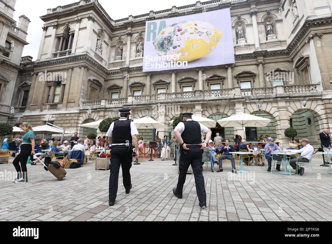 Protesting Last Supper Police arrive after protesters from Just Stop Oil climate protest group ...