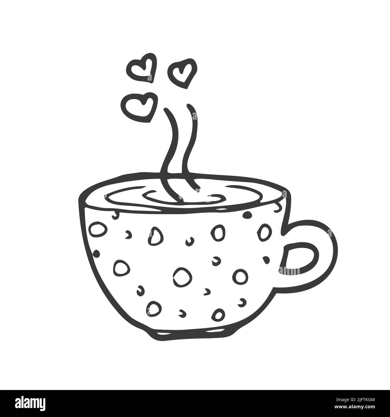 Tea or coffee cup vector doodle hand drawn Stock Vector Image & Art - Alamy