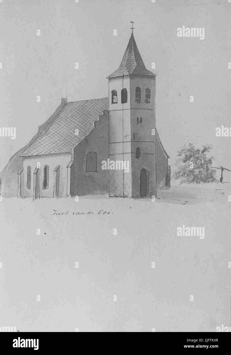 イギリス ヴィンテージ Sketch of Glyncorrwg Church Glengarry Parish