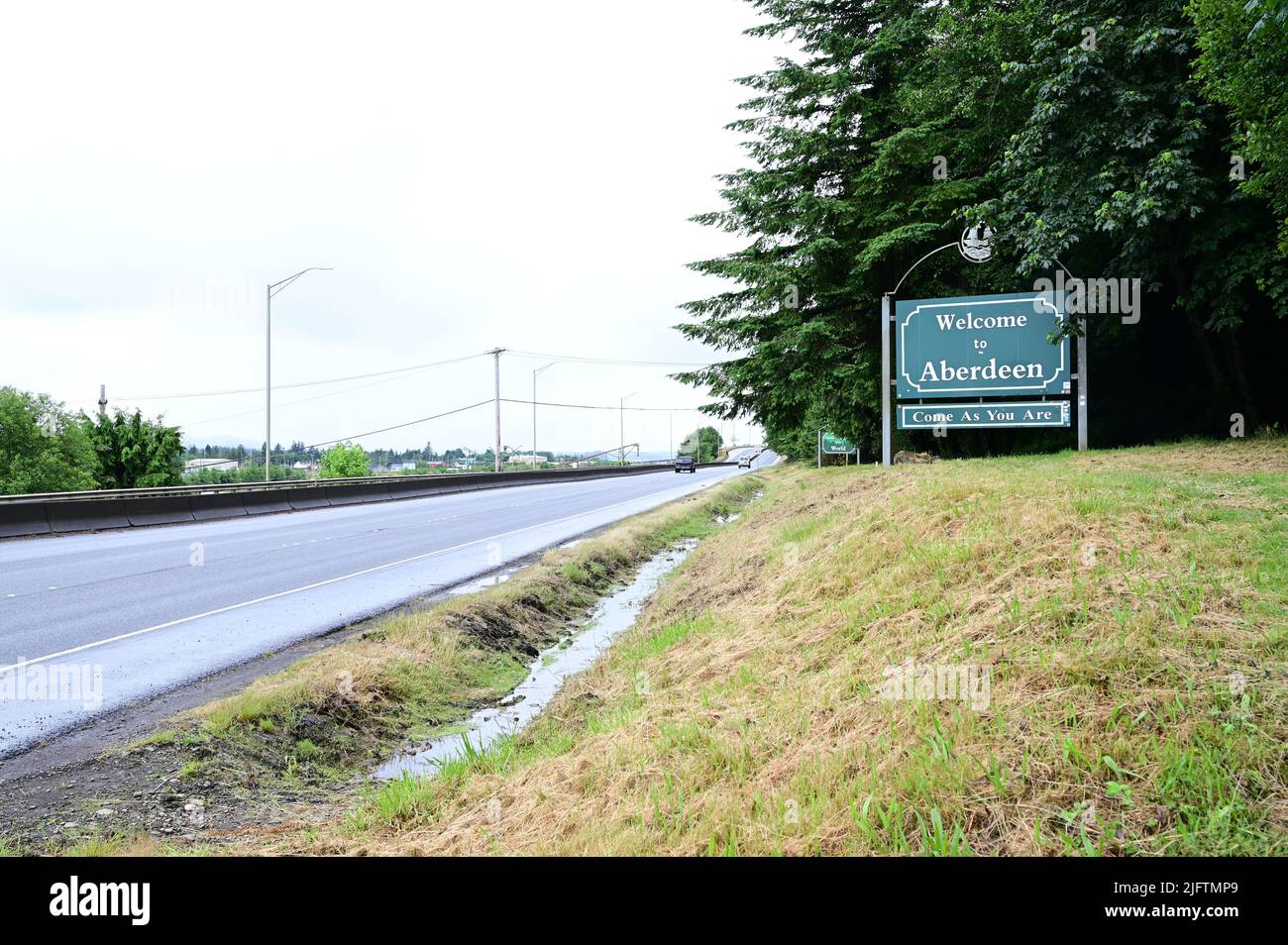 The city sign of Aberdeen in Washington state the USA Stock Photo Alamy