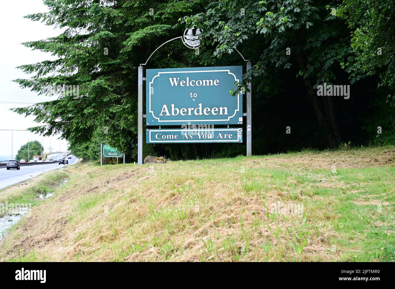 The city sign of Aberdeen in Washington state the USA Stock Photo Alamy