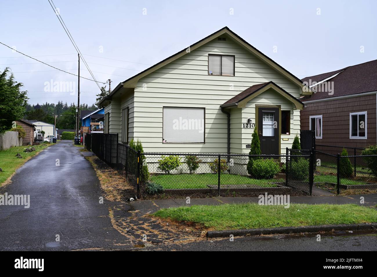 The childhood home of Kurt Cobain in Aberdeen, Washington, USA Stock