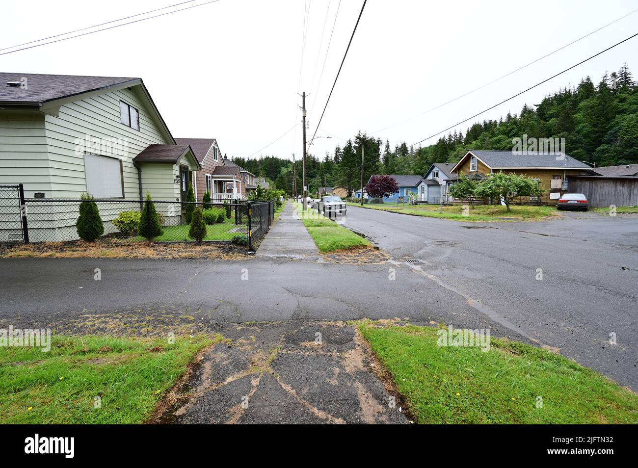 The childhood home of Kurt Cobain in Aberdeen, Washington, USA Stock