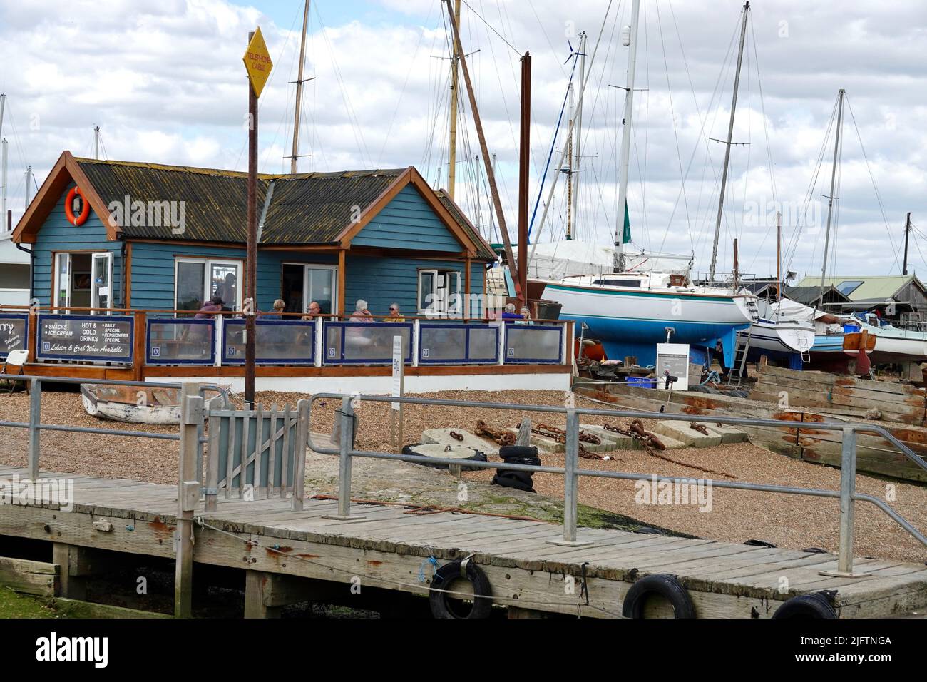 Felixstowe Ferry, Suffolk, UK 5 July 2022 Winkles at the Ferry cafe