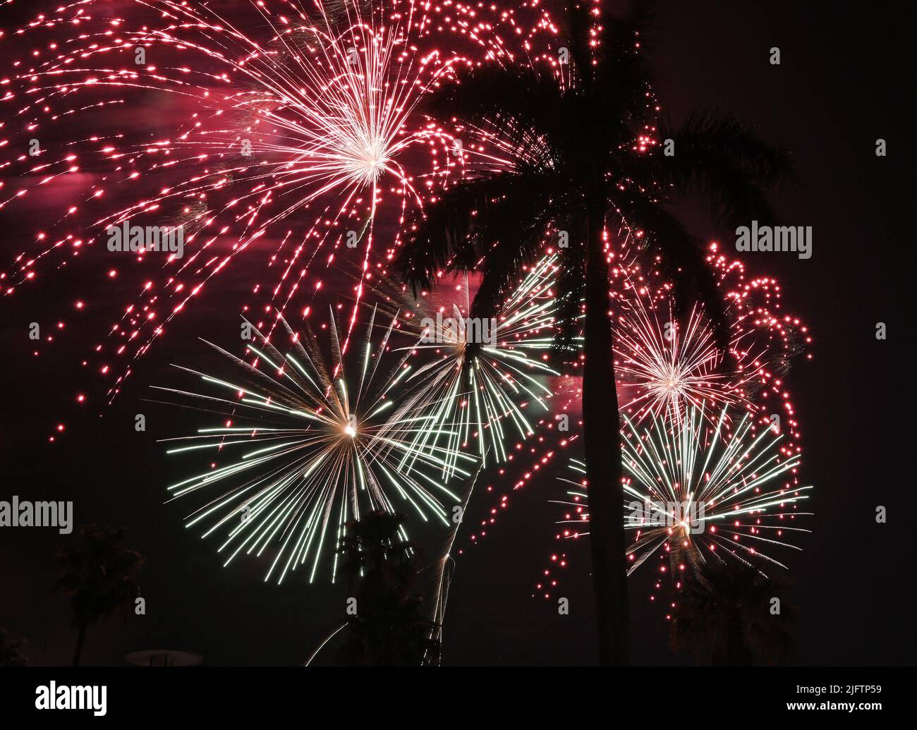 Sunrise FL, USA. 04th July, 2022. Fireworks display is seen during The