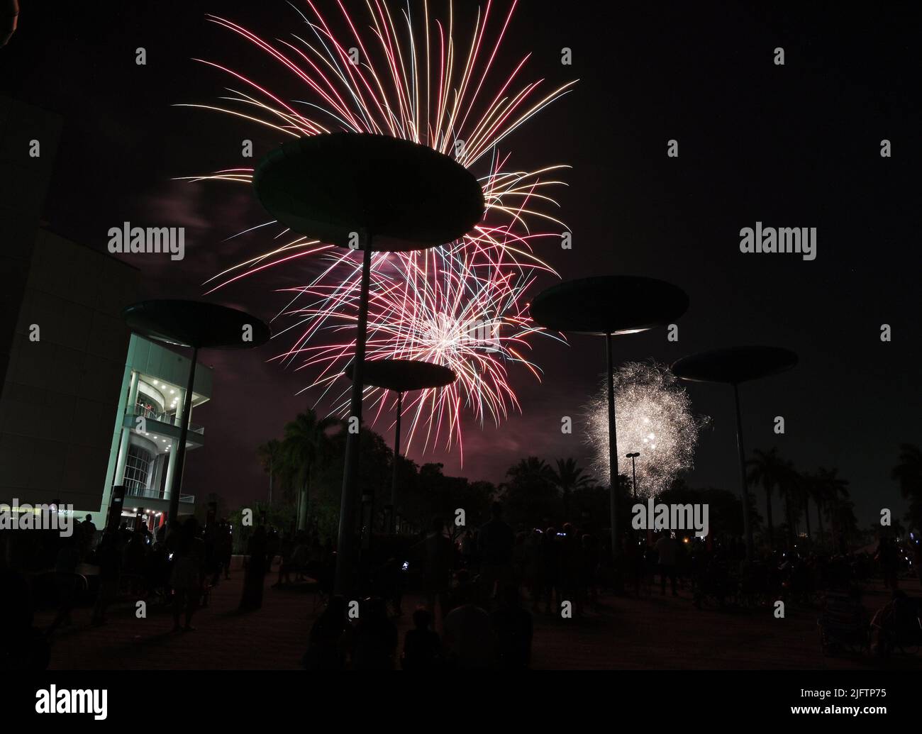 Sunrise FL, USA. 04th July, 2022. Fireworks display is seen during The
