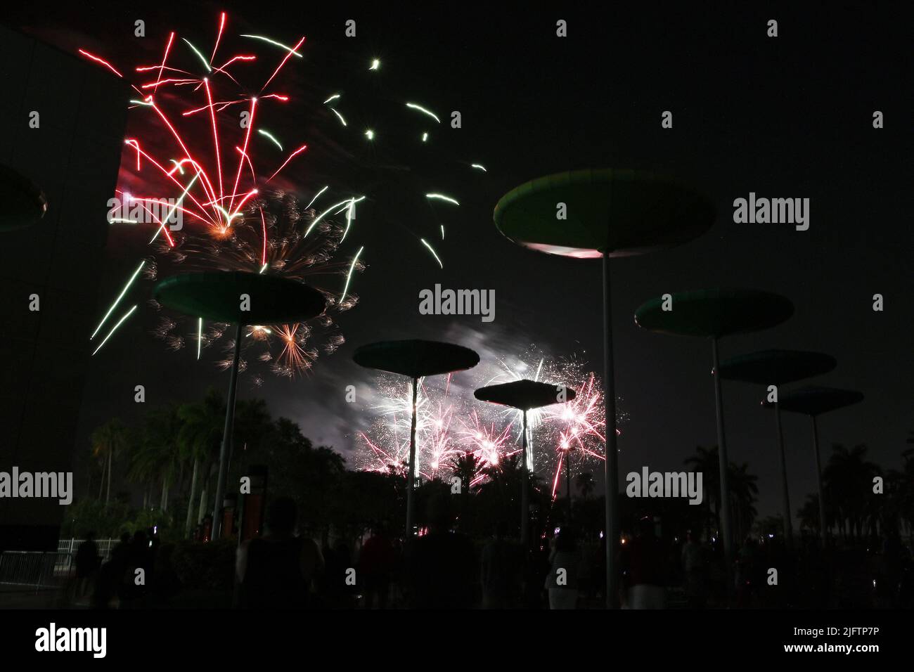 Sunrise FL, USA. 04th July, 2022. Fireworks display is seen during The