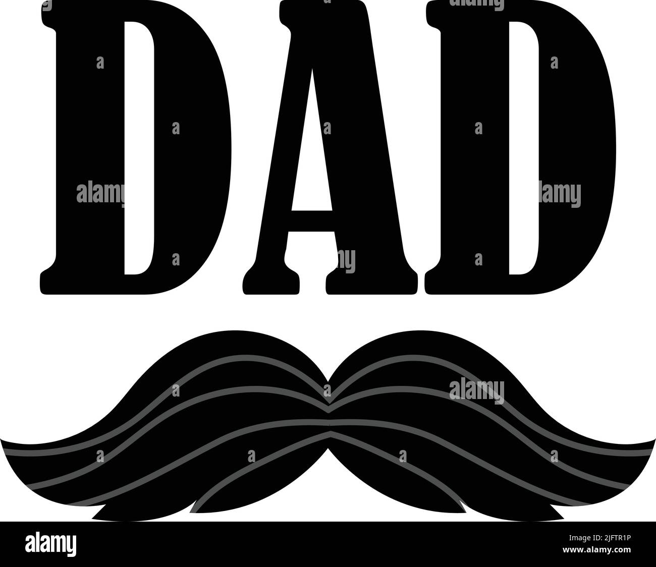 A Vector Illustration For Father s Day With A Black Mustache Stock