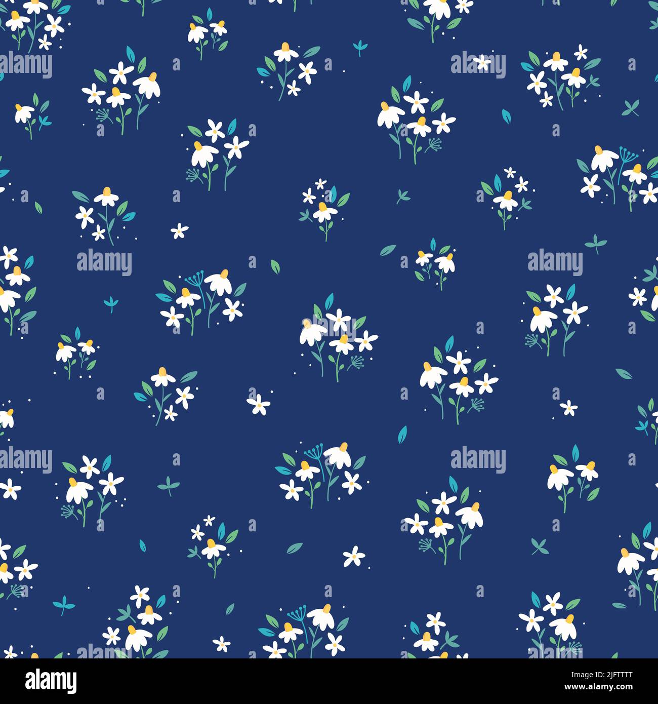Cute hand drawn ditsy seamless pattern, lovely floral background, great ...