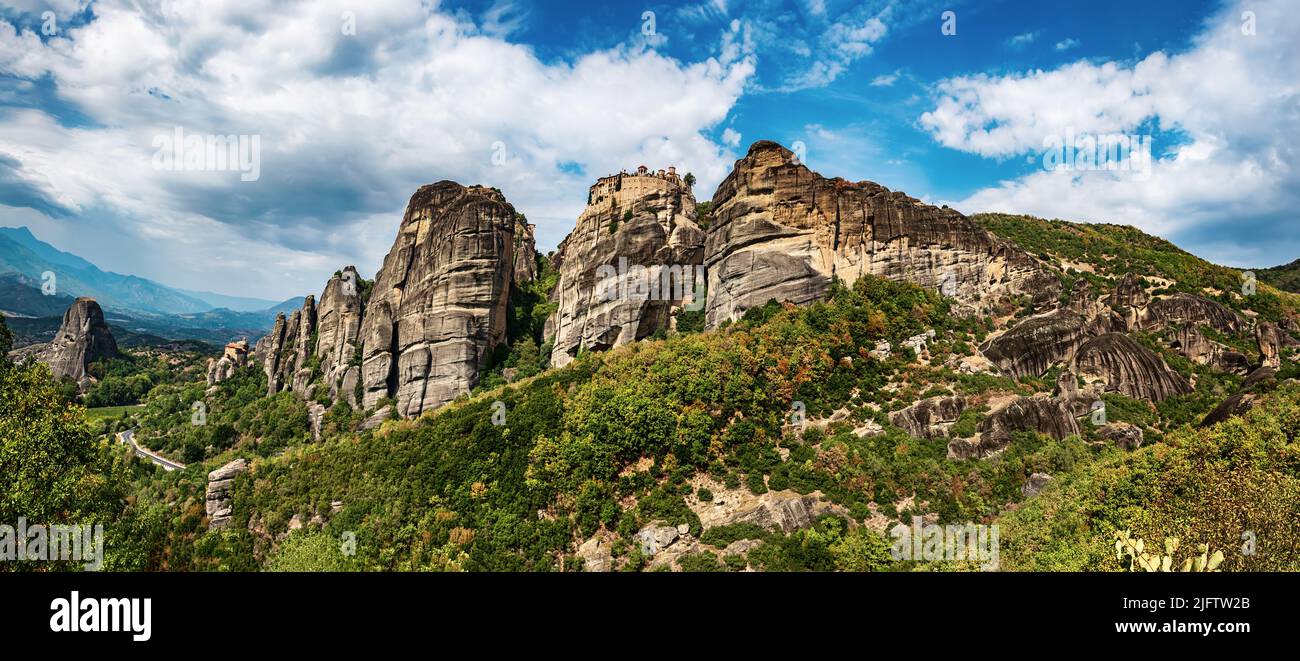 Two Rocks Greece Meteora rocks, Greece Stock Photo - Alamy