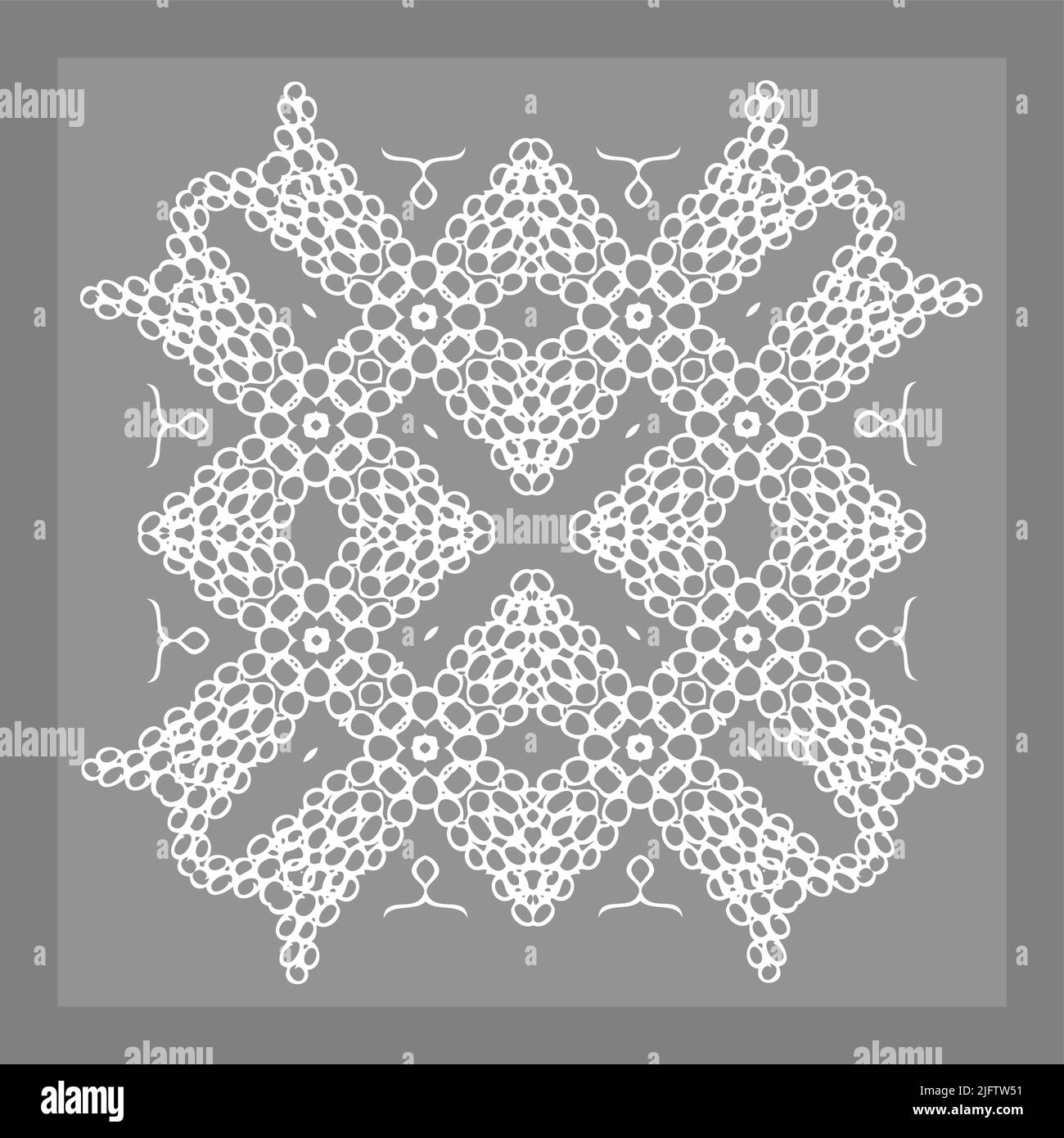 tile pattern, decorative hand-drawn elements and a strict gray background. Vector illustration Stock Vector