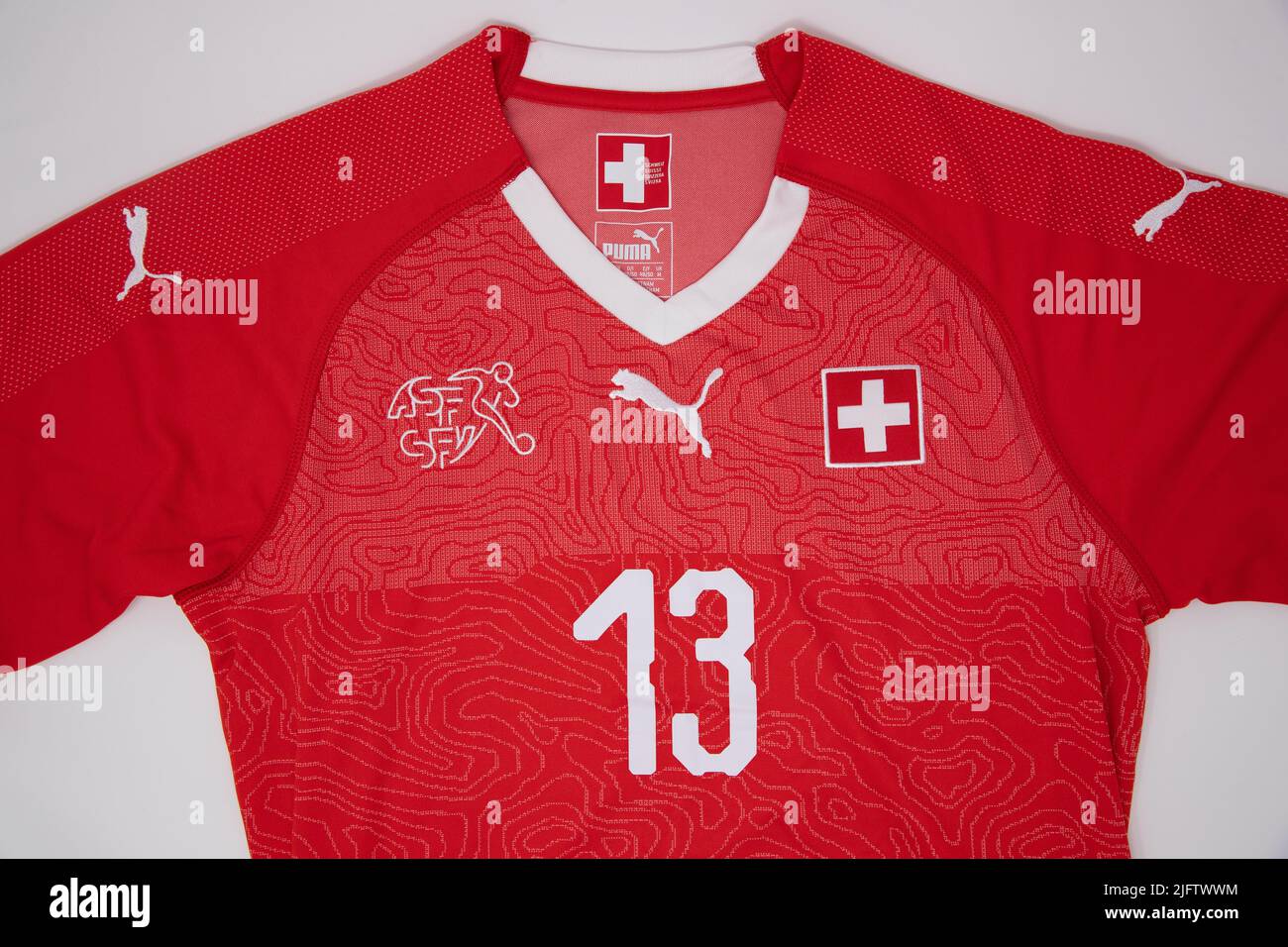Lia Walti 13 Switzerland Womens Home football shirt Stock Photo