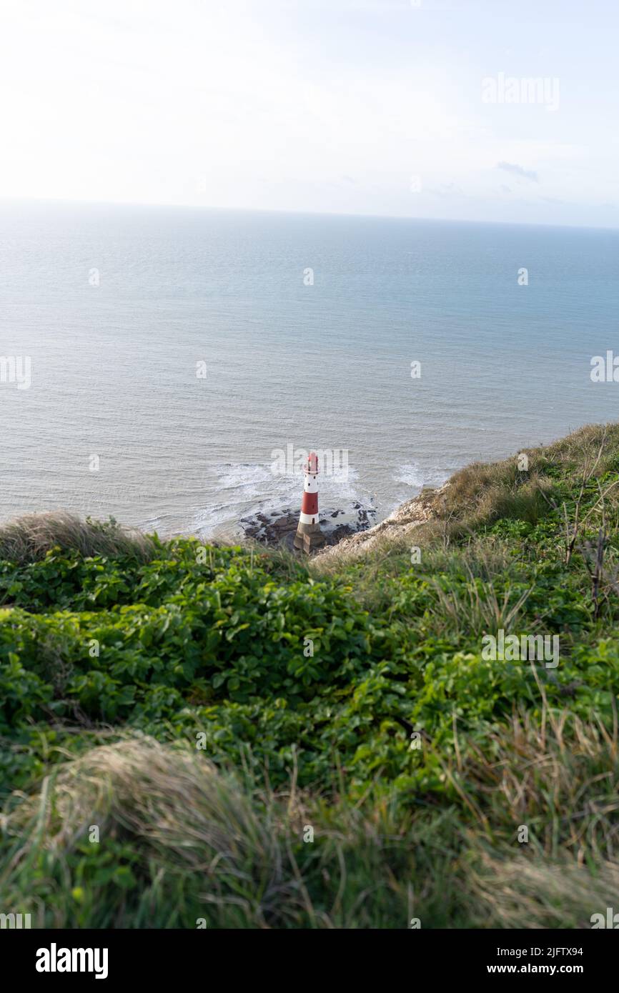 Beachy Head lighthouse located in UK Stock Photo