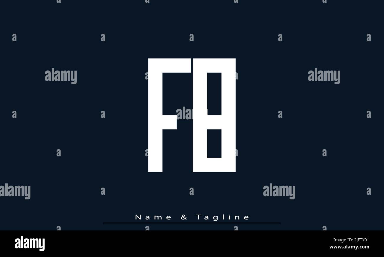 Alphabet letters Initials Monogram logo FB , BF Stock Vector