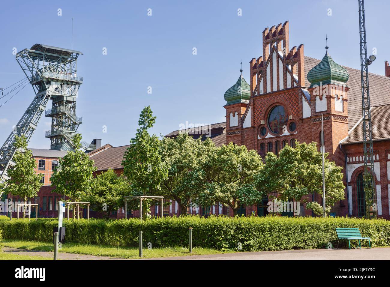 Editorial: DORTMUND, NORTH RHINE-WESTPHALIA, GERMANY, MAY 22, 2022 - View of the repository and the pay hall in the Zollern Colliery Stock Photo