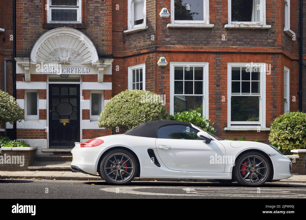 Porsche Cayman, Highgate, London, UK. Stock Photo