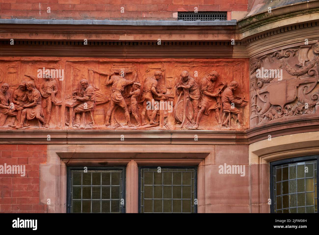 The Cheswick Frieze at Cutlers' Hall, London, UK. Stock Photo
