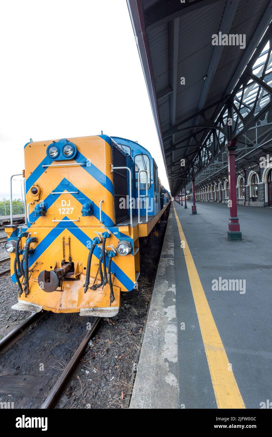 A vertical shot of a in the Dunedin Station in Dunedin