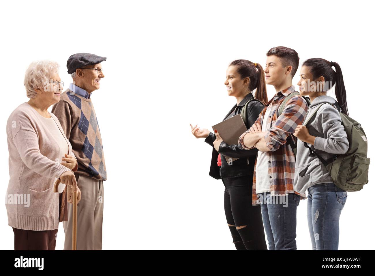 Group of women talking school Cut Out Stock Images & Pictures - Alamy