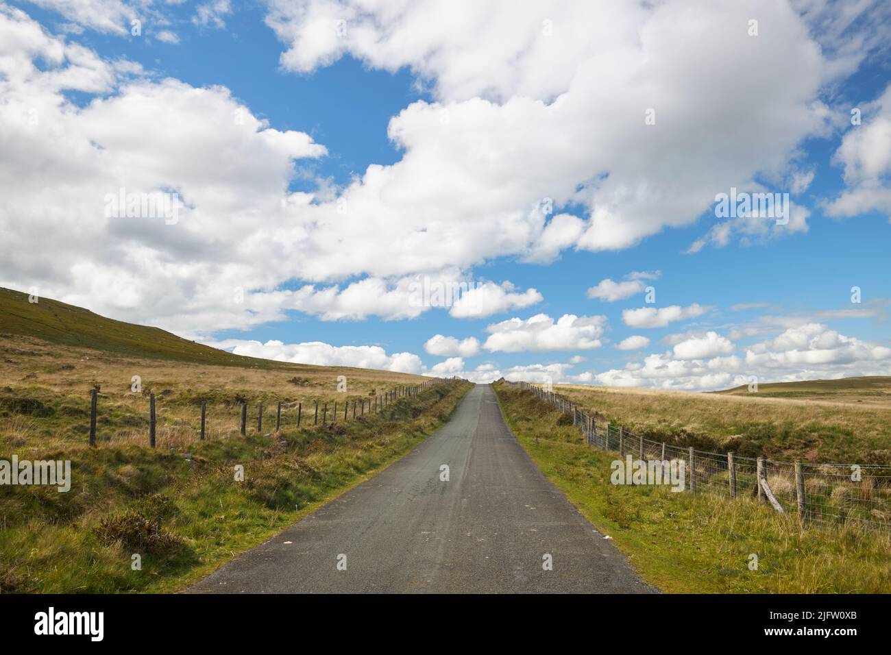 Sarn Helen the road past Mean Lila through Brecon Beacons National Park. Stock Photo