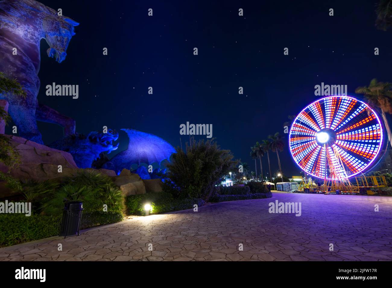 A scene from the Broward County Fair at Gulfstream Park in Hallandale Beach, FL. Stock Photo