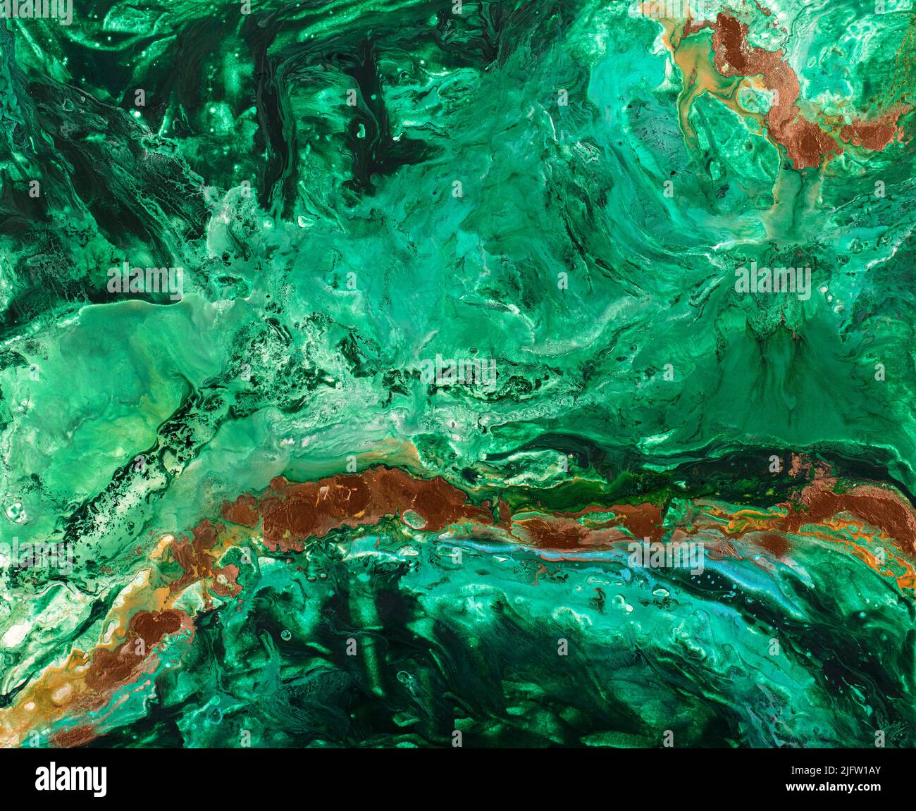 Abstract painting texture, background in a green color Stock Photo Alamy