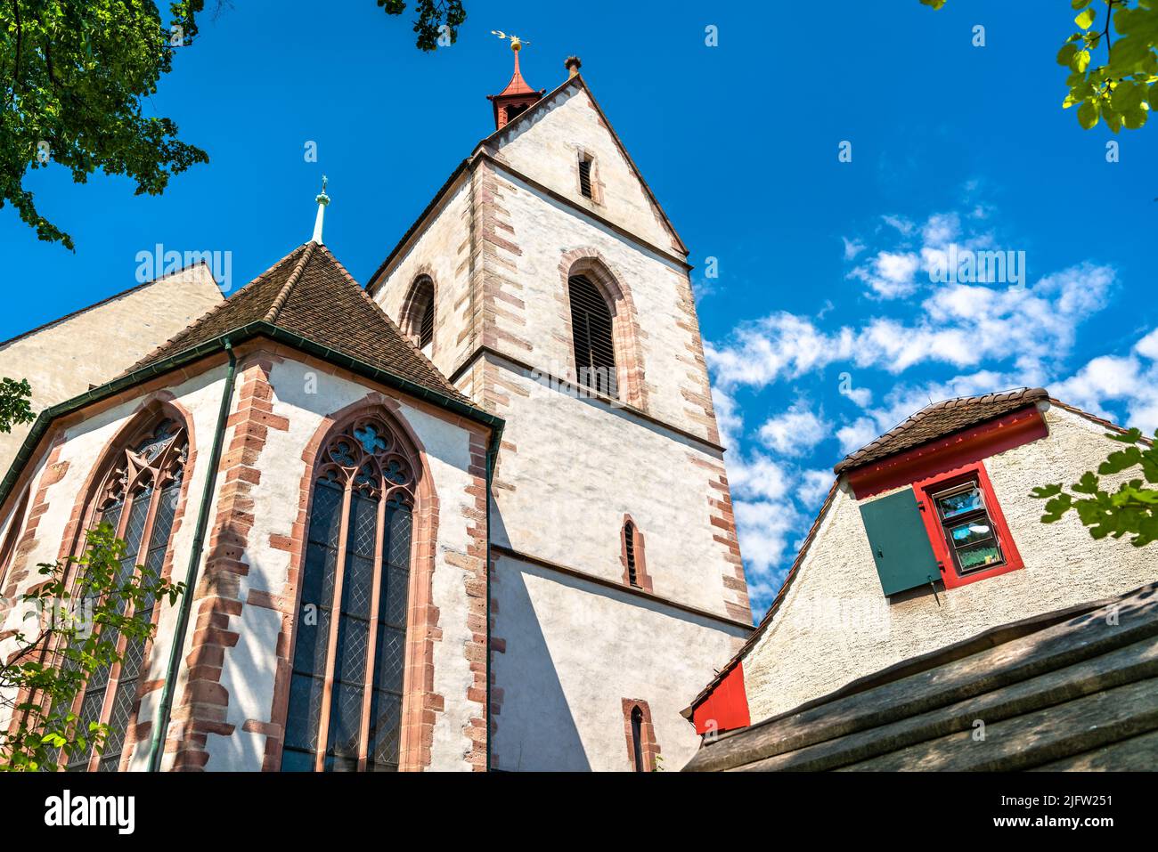 The Leonhardskirche church at the Lohnhof in Basel, Switzerland Stock Photo