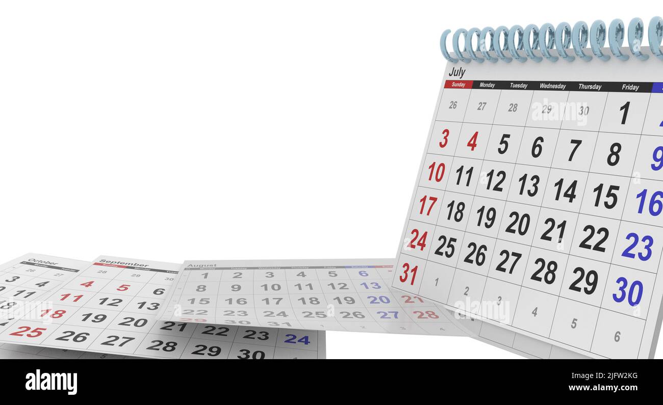 calendar summer autumn 2022 july august september october holidays