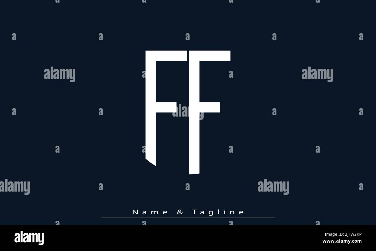 Alphabet letters Initials Monogram logo FF Stock Vector