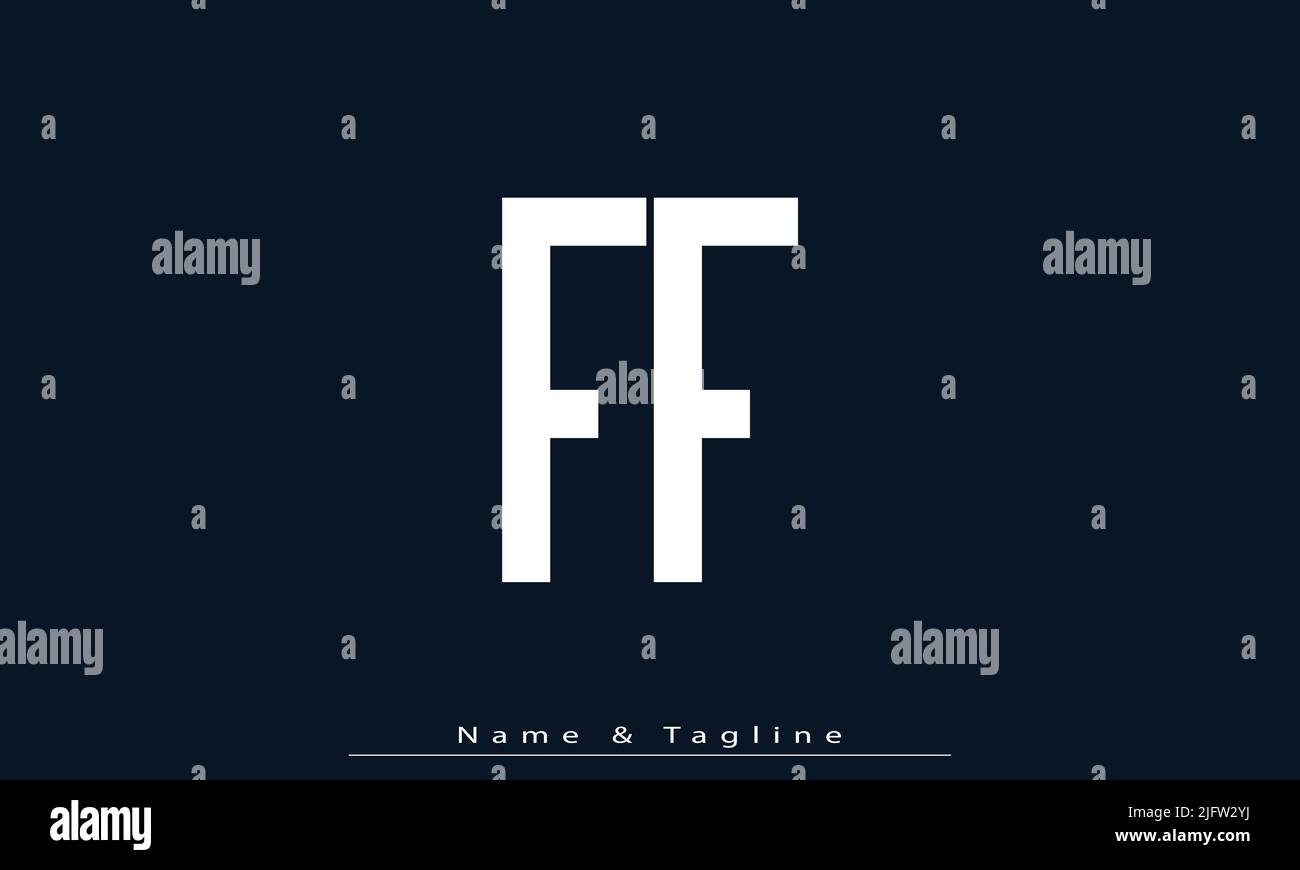 Alphabet letters Initials Monogram logo FF Stock Vector
