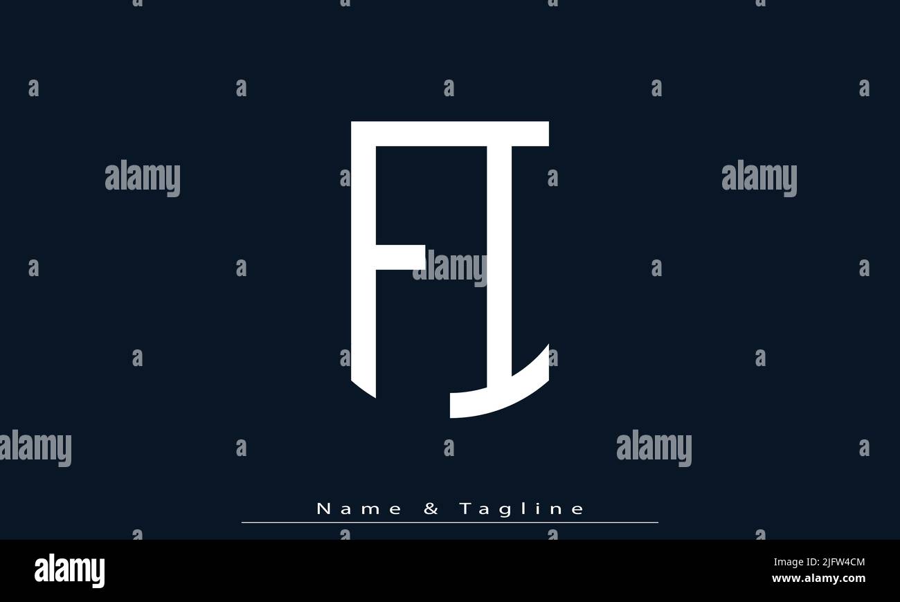 Alphabet letters Initials Monogram logo FI , IF Stock Vector