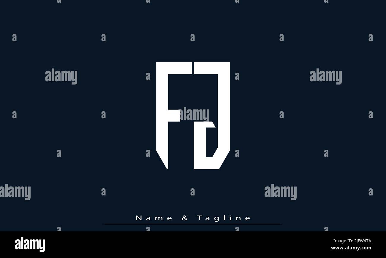 Alphabet letters Initials Monogram logo FJ , JF Stock Vector