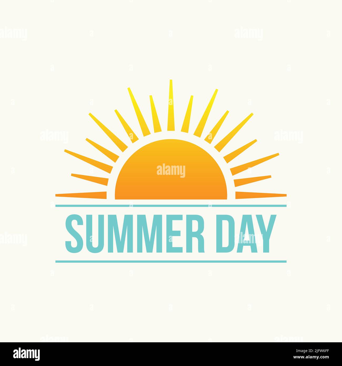 Hello summer image typography vector design image. Summer day theme vector image design illustration Stock Vector