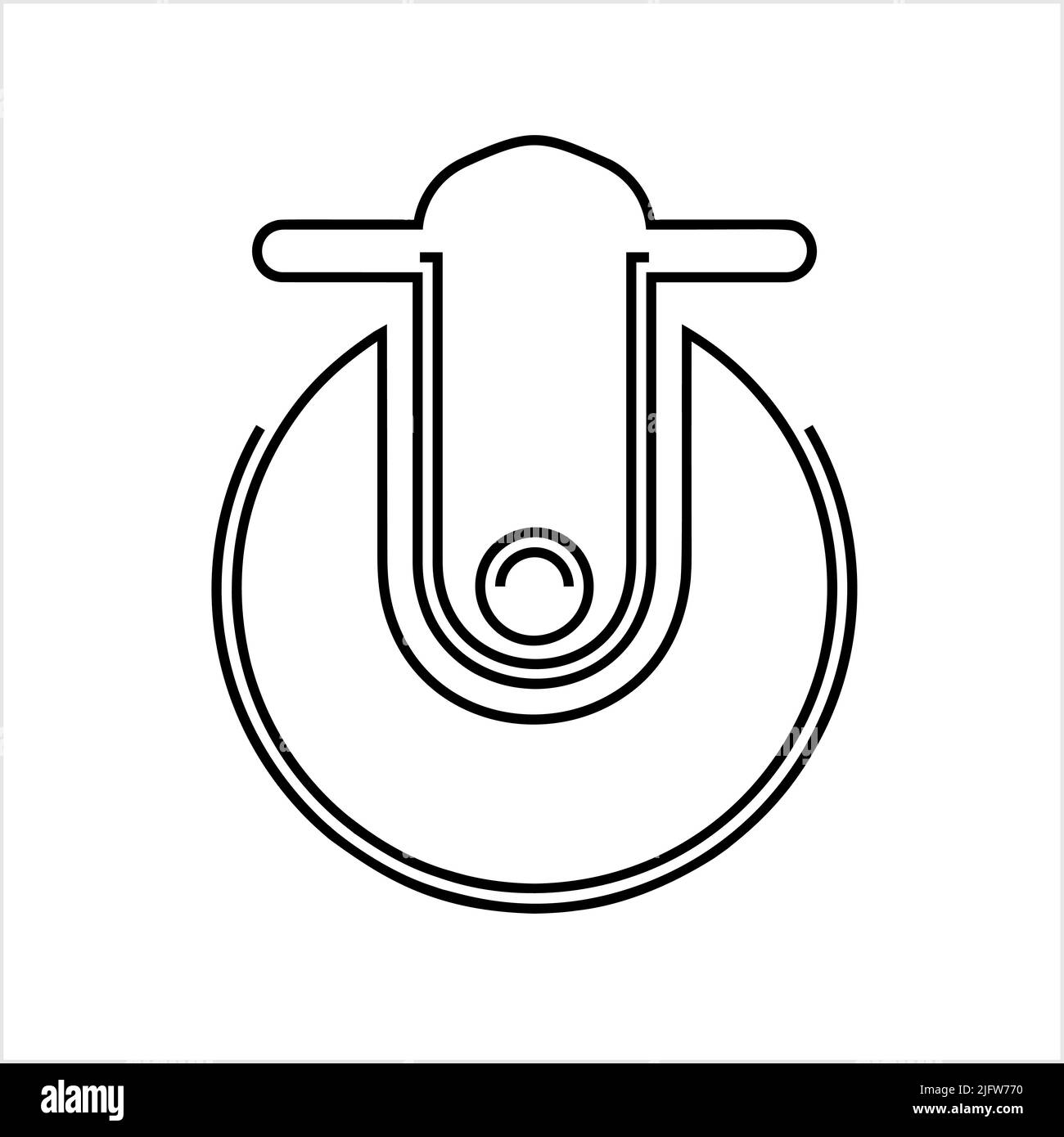 Caster Wheel Icon Vector Art Illustration Stock Vector Image & Art - Alamy